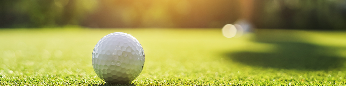 Golf ball on the green