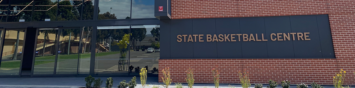 State Basketball Centre signage