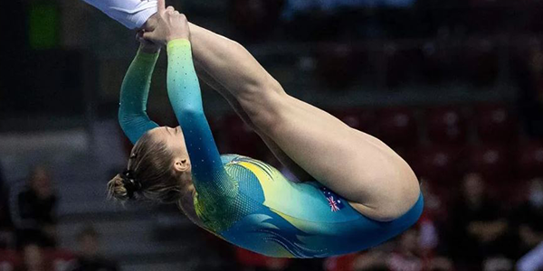 Gymnast in the air